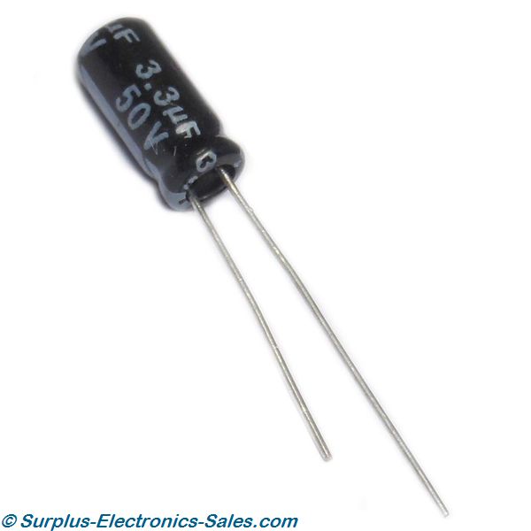 3.3uF 50V Radial Electrolytic Capacitor - Click Image to Close